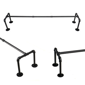 Tringles à vêtements multifonctionnelles robustes, porte-vêtements industriel en tuyau, porte-vêtements mural avec rails à vêtements en tuyau - Product Image 3
