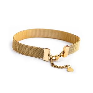 Brazalete de Malla de Acero Inoxidable con Baño de Oro de 18K PVD, Diseño Nuevo y de Alta Calidad, Personalizable - Product Image 1