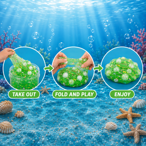 <span class=keywords><strong>Slime</strong></span> Crujiente Pre-elaborado <span class=keywords><strong>con</strong></span> Bolas de Espuma y Dijes de Animales Marinos, Juguete Sensorial Suave y Elástico para Aliviar el Estrés - Product Image 2