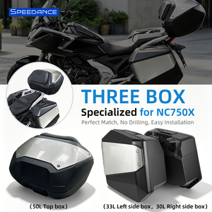 Venta Directa de Fábrica: Juego de 3 Maletas Laterales y Baúl Trasero para Motocicleta (50L, 33L, 30L) Compatible con Honda NC750X - Product Image 1