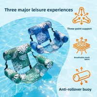 Fauteuil flottant gonflable à trois tubes, chaise de piscine pliable et portable, hamac aquatique en PVC