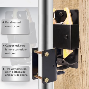Loquet de portail agricole moderne en acier au carbone robuste, réglable, verrouillable dans les deux sens, thermolaqué, pour clôture de sécurité de ranch - Product Image 3