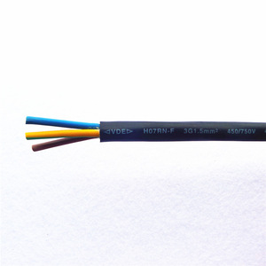 Câble en caoutchouc flexible H07RN-F 3*1.5mm, <span class=keywords><strong>fil</strong></span> de cuivre torsadé, isolation en caoutchouc, utilisé pour les lampes de jardin - Product Image 5
