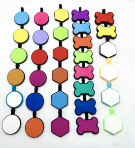 Gepersonaliseerde Bot Vorm Siliconen Hond Kat Huisdier Tags-Stille En Duurzame Siliconen Id Name Tags Met Aangepaste Qr Code Voor Hond En Huisdier - Product Image 1