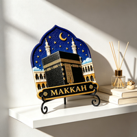 Plaque murale islamique personnalisée en résine, figurine en relief de la Kaaba, Makkah, Masjid Al Haram, Grande Mosquée, vente en gros OEM