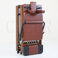 Machine de Pilates pliable durable en bois de chêne rouge massif avec finition noyer pour équipement d'entraînement en studio de Pilates