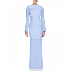 Скромный классический комплект из 2 предметов, Женская юбка, новый дизайн, платья батика, абайя, Турция, Малайзия, одежда, как Cripe Baju Kurung
