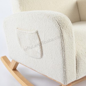 Modern Comfortable Beige <b>Wooden</b> <b>Rocking</b> <b>Chair</b> for Home Office Living Room Hotel Bedroom Hospital Use-Designed for Mum - Product Image 5