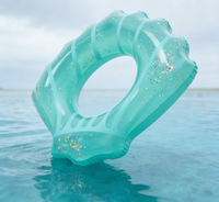 Bouée gonflable élégante en forme de coquillage, design nautique, flotteur de piscine pour la plage et la décoration sur le thème de la piscine