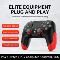 RALAN P06 pengontrol Gaming BT nirkabel, untuk pengontrol P4 untuk PS3 Switch PC ponsel IOS Android pegangan Joystick Gamepad