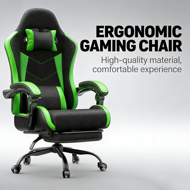 High Quality Ergonomic Desk Chair Cheap Green ps4 Ps5 Popular New Foam Lift Desk Zero Gravity E-sports Gaming Chair with Massage