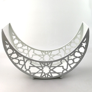 Nuovo Vassoio Decorativo in Ferro Ramadan Kareem a Forma di Luna e Stella, Scatola Regalo Eid Mubarak, Vassoio per Dessert Artigianale per <span class=keywords><strong>Feste</strong></span> <span class=keywords><strong>Islamiche</strong></span> e Festival Musulmani - Product Image 5