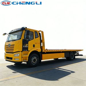 Camion de dépannage semi-remorque Foton 15 tonnes, entre-essieux 5800 mm, plateau en fer, véhicule de récupération jaune pour le sauvetage en cas de panne routière - Product Image 1