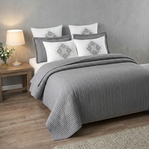 Juego de Edredón Moderno Color Marfil Texturizado 100% Poliéster, Estilo Seersucker, Cubrecama de Lujo para Hogar y Hotel, OEM ODM, Verano - Product Image 2