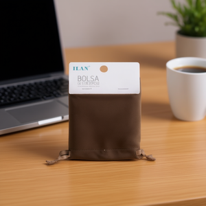 Borsa in Velluto 9x12 Cm Colore Caffè 2 Pezzi - Product Image 2