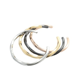 yunnique Titanium Steel C Shaped Bracelet Multi Color Geometric Design For <b>Men</b> And Women Fashion Jewelry - Product Image 1