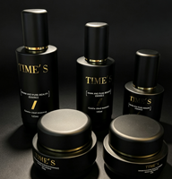 Ensemble d'emballages en verre givré de luxe pour flacons pompe à lotion et sérum, pour marque cosmétique, vente en gros