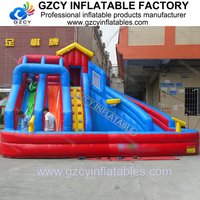 Glissière d'eau gonflable de haute qualité, glissière commerciale avec piscine à vendre, offre spéciale