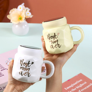 Gift for Mother's Day Coffee Mugs Ceramic Tea Cup Best Mom Ever Mug with Card and Towel - Product Image 3