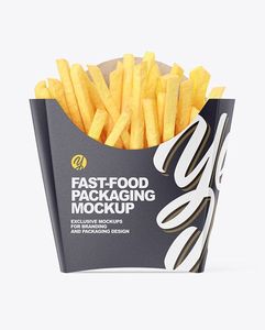 Dùng một lần Takeaway khoai tây chiên hộp giấy bao bì thực phẩm tùy chỉnh hình nón khoai tây chiên Hộp bao bì lấy ra hộp thức ăn nhanh - Product Image 2