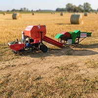 Presse à balles carrée Longmiao avec film étirable pour ensilage de maïs, paille et foin - Machine à ensiler haute sécurité