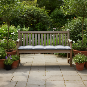 Cojín para Banco de Jardín de Tela Oxford Gris, 100% Fibra de Poliéster, Acolchado, Rectangular, para Exteriores, Uso en Todas las Estaciones - Product Image 2