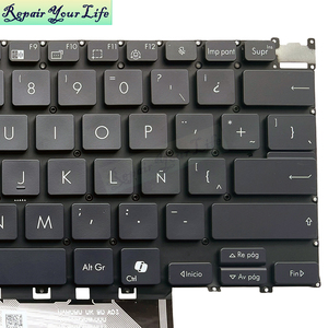 คีย์บอร์ดแล็ปท็อปแบ็คไลท์รุ่น lla Latin Ai สำหรับ Asus expertbook <span class=keywords><strong>B5</strong></span>คีย์บอร์ด0KNX0-1822IT00 B3404 B5404ใหม่เอี่ยมขอบสีฟ้า1234 - Product Image 3