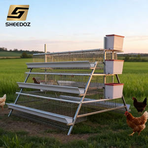 Jaula para gallinas ponedoras, jaulas para aves de corral, jaulas de batería para gallinas ponedoras, gallinero galvanizado en oferta, jaula para gallinas tipo A para granja de cría - Product Image 5