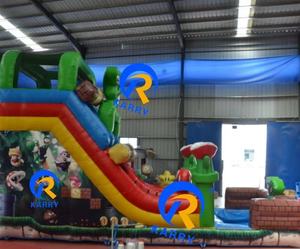 Commercial Adults Inflatable PVC Water <b>Slide</b> with <b>Pool</b> Backyard Outdoor Home Use Mario Theme - Product Image 3