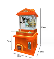 Mini machine à pinces pour peluches - Ensemble cadeau de jeu de grue d'arcade avec animaux porte-clés, balles en caoutchouc et bonbons