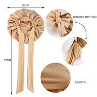 Nouveau design – Bonnet de nuit pour femme avec lien, grande taille, double couche, bonnets de nuit en satin pour le soin des cheveux
