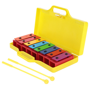 Instrumentos de percusión profesionales de xilófono de 8 notas <span class=keywords><strong>para</strong></span> niños con 2 baquetas 1 caja amarilla - Product Image 4