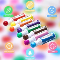 Index Kit Ohuhu 8 Couleurs Marqueur de Peinture Vierge 30 Pages Marqueur Pad Non Toxiques à Base D'eau Bingo