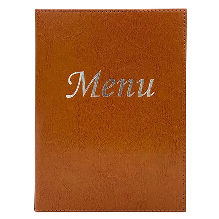 Livre d'affichage de restauration en gros Menu personnalisé Dossier Menu Support de couverture pour restaurants