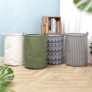 Sac de rangement pliable coloré personnalisé pour vêtements, panier à linge avec poignées, vente en gros - Product Image 2