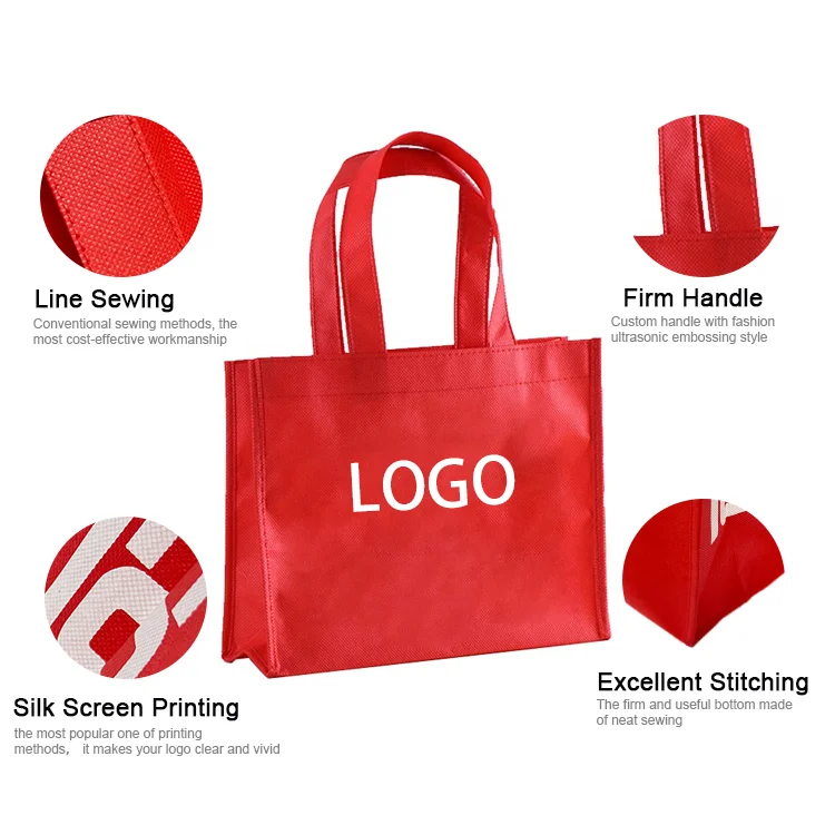 Eco friendly handle film mulching PP woven bags recyclable