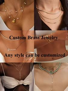 ผู้ผลิตเครื่องประดับแบบกำหนดเอง OEM ODM ออกแบบโลโก้ <span class=keywords><strong>เครื่องประดับ</strong></span>เงินแท้ 925 ทองเหลือง ชุบทอง 14K 18K สร้อยคอแฟชั่นสำห<span class=keywords><strong>รับ</strong></span>ผู้ชาย ผู้หญิง เด็ก - Product Image 3