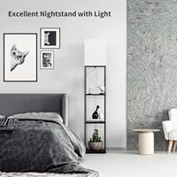 Lampes sur pied avec étagères, lampe sur pied moderne à 3 niveaux avec ampoule LED 3CCT, lampe sur pied d'exposition pour chambre à coucher, bureau, rangement