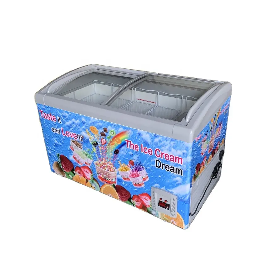 SD/SC-308Y Gelato Ice Cream Vitrine de Exibição Geladeira Freezer Comercial