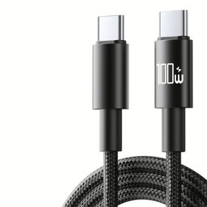 สายเคเบิล 3 ฟุต 100 วัตต์ ชาร์จเร็ว Type C-Type C สายโทรศัพท์ สายดาต้า USB-C สำหรับสมาร์ทโฟน สำหรับ iPhone สำหรับ Huawei - Product Image 6
