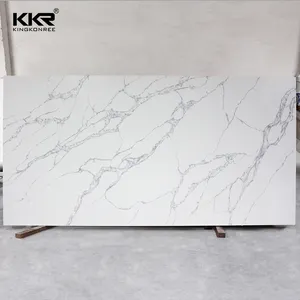 Artificial Panda White Quartz Vanity Countertops Kitchen Stone Slabs with Black Veins quartz slabs engineered quartz stones