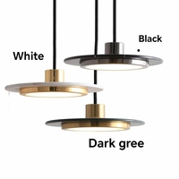Lustre VH nordique moderne et minimaliste, lampe de chevet créative pour restaurant en marbre, corps de lampe rond en cuivre, lustre personnalisé