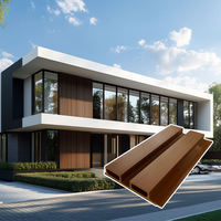 Revêtement mural extérieur en vinyle PVC à grain de bois, imperméable et coupe-vent, co-extrusion ASA, bardage horizontal