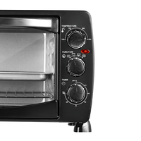 Meitong — mini four électrique 18l, 4/9 pouces, couleur noire, pour pizza, four à pizza