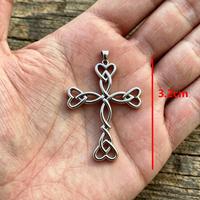 Collier pendentif en acier inoxydable avec nœud celtique, bijou amulette poignard Triquetra viking, cadeau pour hommes et femmes