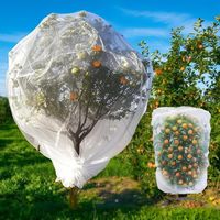 Jaring Pohon Buah PE Heavy Duty dengan Tali Serut untuk Melindungi dari Burung, Tupai, Serangga, Rusa, Tikus - untuk Tanaman Blueberry dan Apel