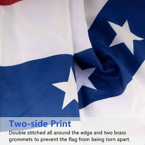 Drapeau plissé d'intérieur/extérieur à impression partielle, motif patriotique, pour publicité, fanions et bannières promotionnels brodés - Product Image 3