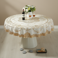 Nappe ronde en PVC plastique, diamètre 134 cm, imperméable, résistante à l'huile, réutilisable, vente en gros, directement de l'usine