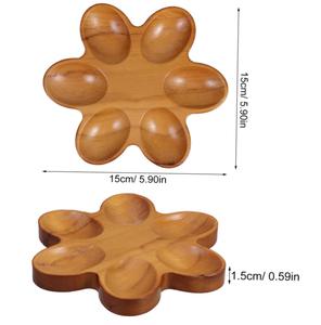Nuovi prodotti all'ingrosso 6 uova separatore vassoio in legno da banco porta uova per la casa di stoccaggio e la visualizzazione - Product Image 2