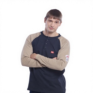Chemise ignifuge personnalisée en tricot <span class=keywords><strong>FR</strong></span>, résistante au feu, ignifuge, résistante aux flammes - Product Image 1